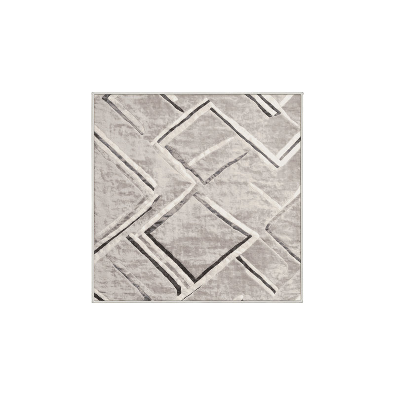 Tapis beige lavable à la machine, Carré 7 pi