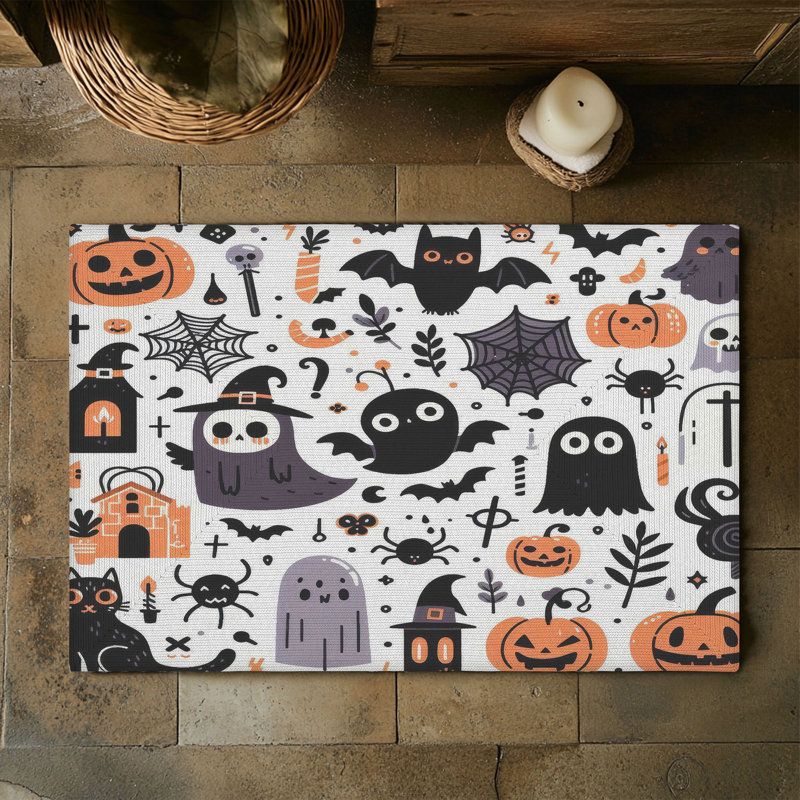 Tapis tressé Fright Night Fest, Rectangulaire 3 pi x 5 pi