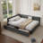 Upholstered Daybed With Backrest, Reversible Armrests, And Storage Drawers-1349014256-1350107099