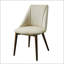 Chaise d'appoint beige en microfibre polie