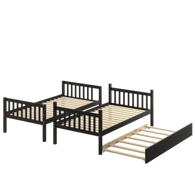 Lit pour jeunes Obryan, Espresso, Simple sur simple