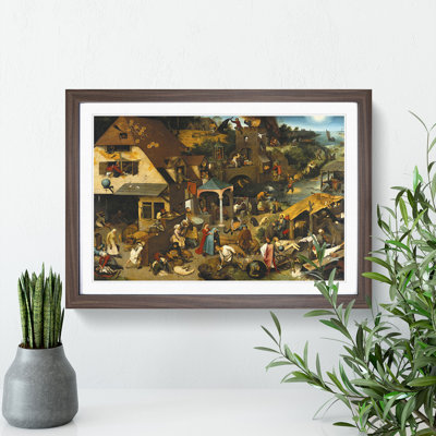 The Dutch Proverbs by Pieter Bruegel the Elder - Framed Print