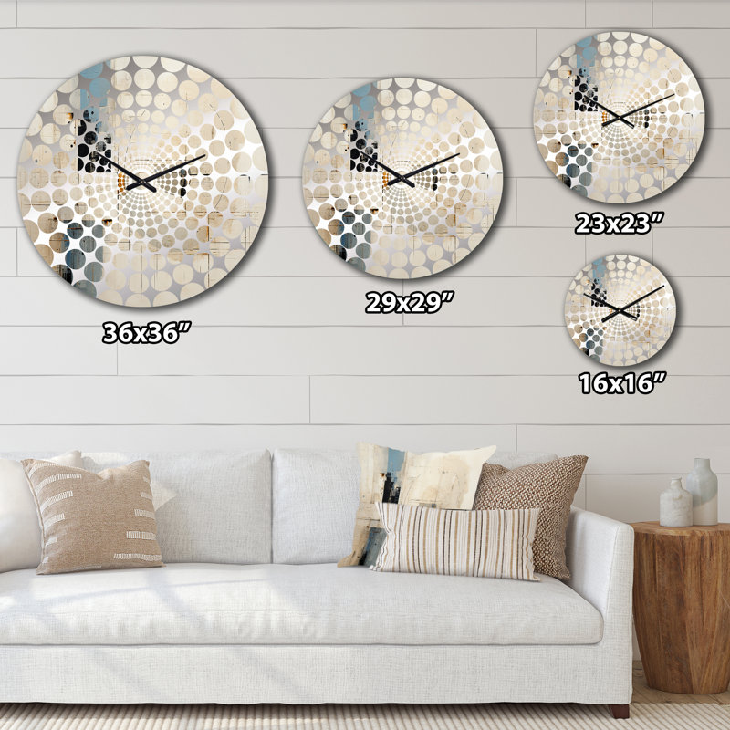 Machado - Horloge murale peinture abstraite, Grand