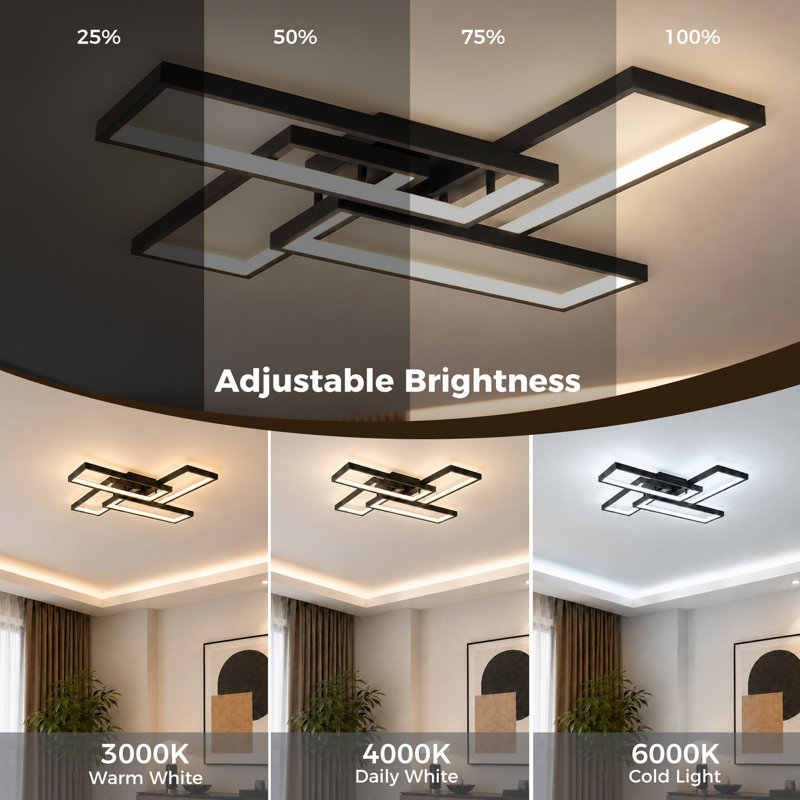 15.7in Modern LED Flush Mount Ceiling Light