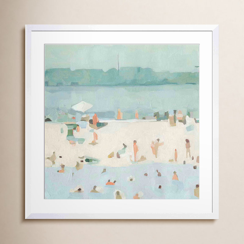 Sea Glass Sandbar I by Emma Scarvey, 32"H x 48"W, Pattern Silver