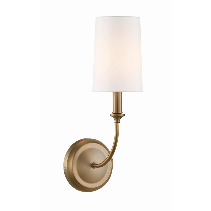 Sylvan 1 Light Wall Sconce, Vibrant Brass