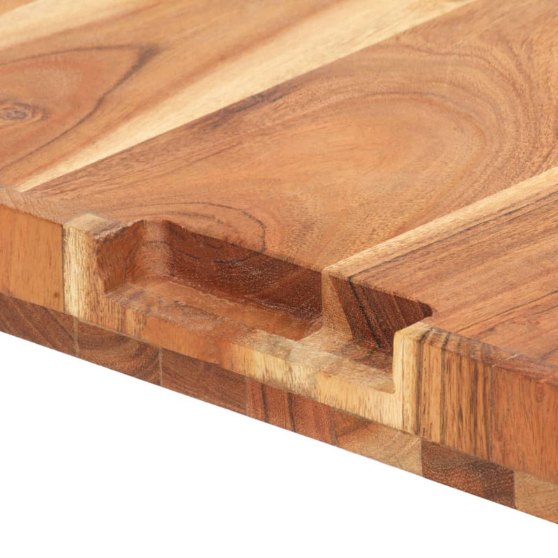 Solid Acacia Wood Rectangular Chopping Board Set