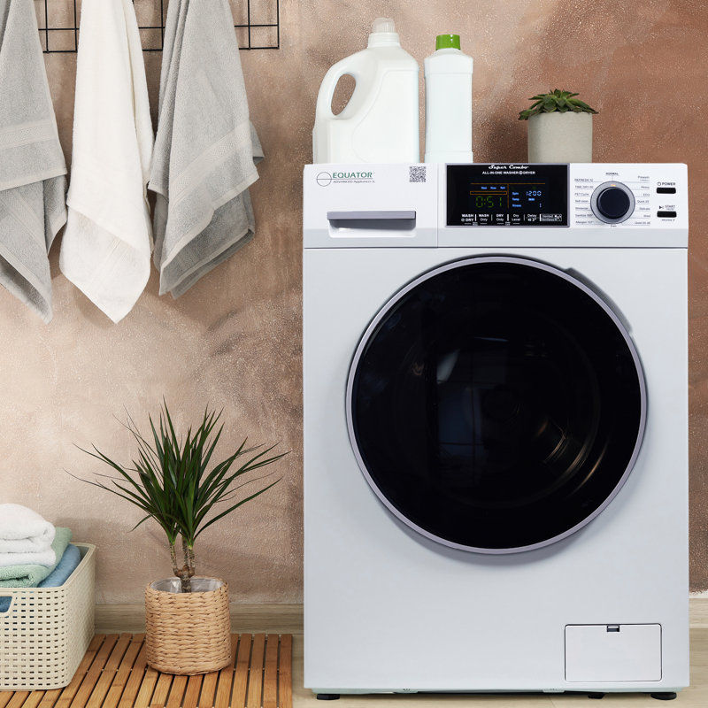 Equator All-in-One 4600 Washer Dryer VENTLESS/VENTED PET Cycle 1.62cf/15lbs 110V, White
