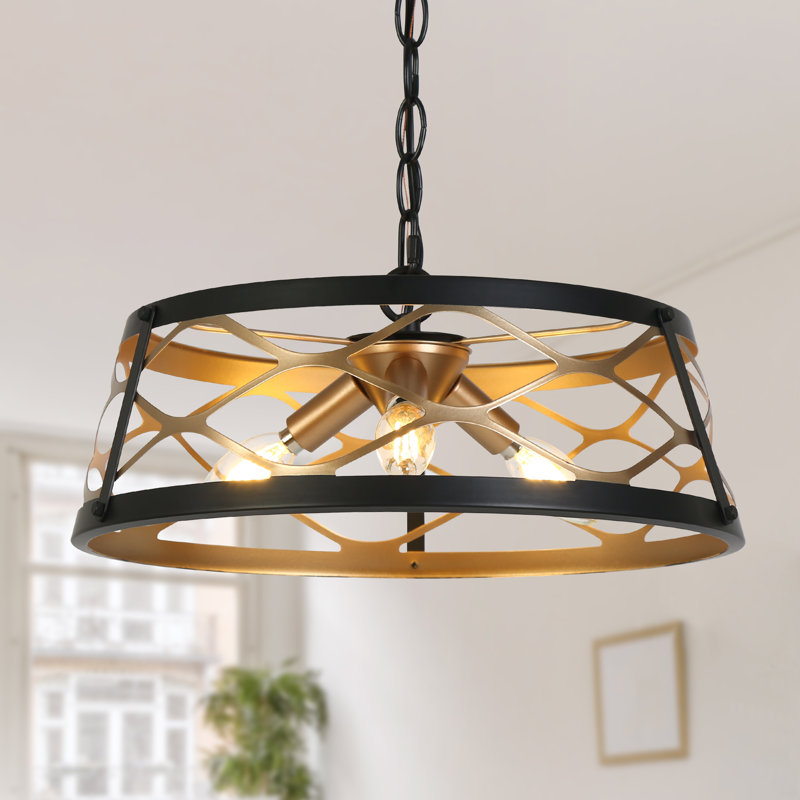 Lustre tambour moderne 3 lumières