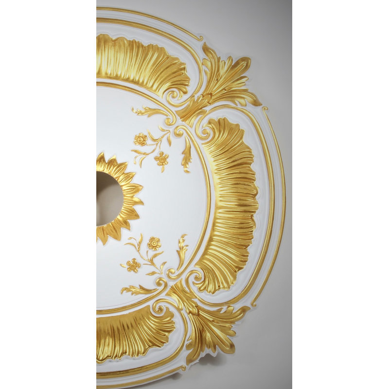 Médaillon de plafond, Or satiné