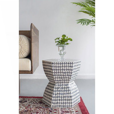 Table de bout hexagonale, table d'appoint d'appoint