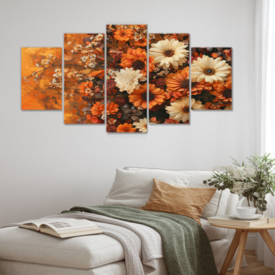Hirsh - Assortiment de bouquets muraux - Art mural traditionnel pour le salon
