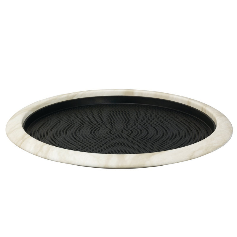 Plateau de service amovible en acier inoxydable, Blanc