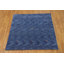 Tapis tribal indien carré fait à la main bleu 5 x 5