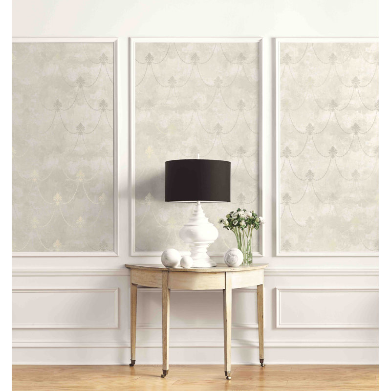 Rouleau de papier peint L 33 po x L 20,5 po Ferranti Small, gris