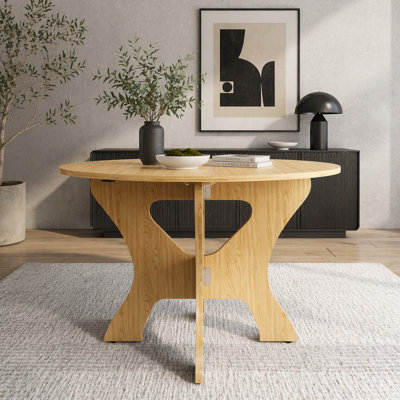 43 in Folding Dining Table for Small Spaces, MDF Table, Space Saving Foldable Kitchen Table for Indoor and Outdoor Use