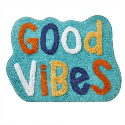 Good Vibes Cotton Bath Rug