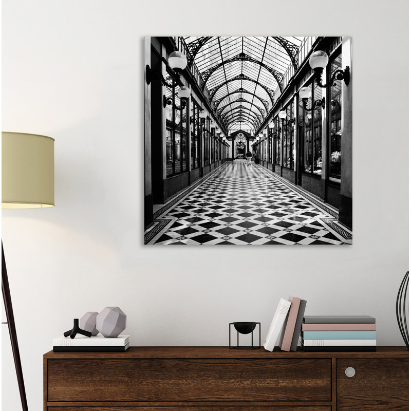 « passage des chambre princesse, paris », reproduction de photo sur toile tendue, H 18 po x l 18 po x P 1,5 po