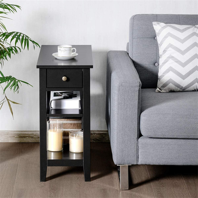 28cm W Manufactured Wood Bedside Table, Brown