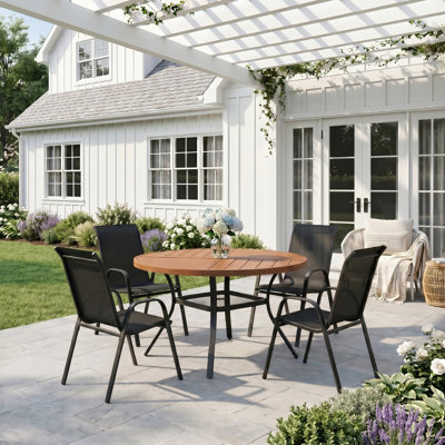Albertine With Stackable Textilene Chairs