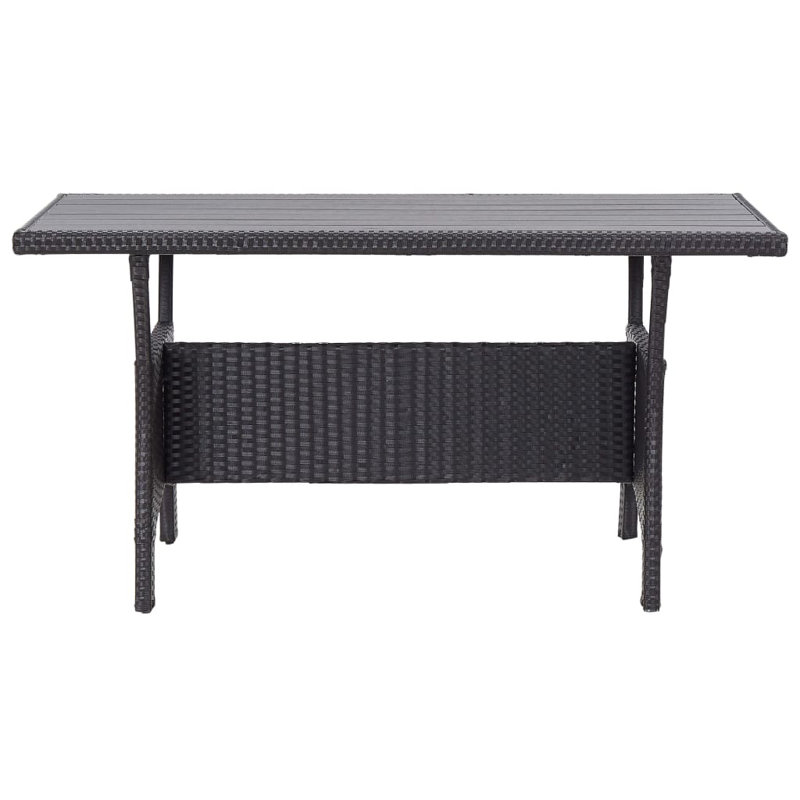 Evanston Rectangular Wicker Outdoor Dining Table , cm W cm D, Black, 120cm L x 70cm W x 66cm H