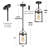 1-Light Faux Wood Rusty Transitional Pendant Light for Kitchen Island