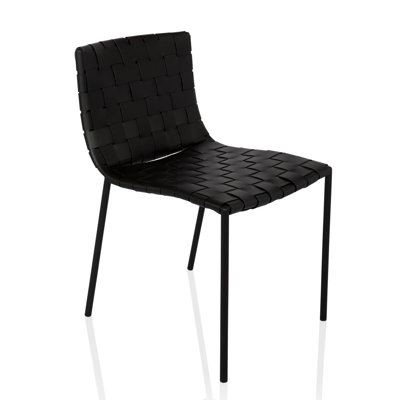 Chaise d'appoint en cuir Laimonas