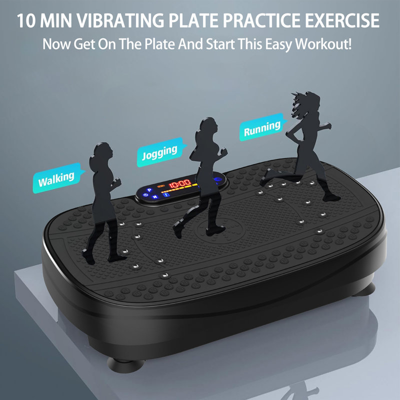 Vibration Plate Fitness Platform Exercise Machine, Black