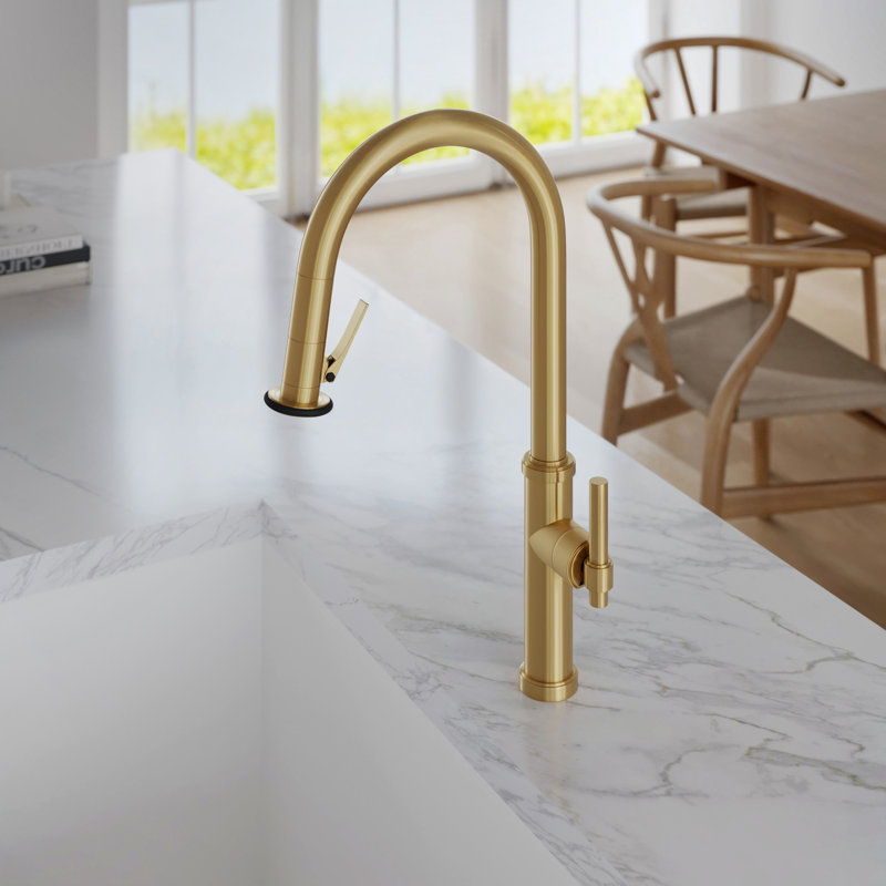 Pull-Down Kitchen Faucet - Trigger Spray, Flat Black