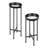 Jellico Mirrored Glass Tray Top End Table Set-445555490