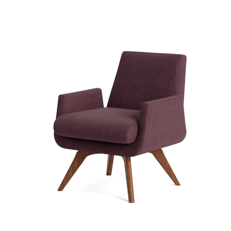 Loyd Accent Chair, Performance Weave - Aubergine