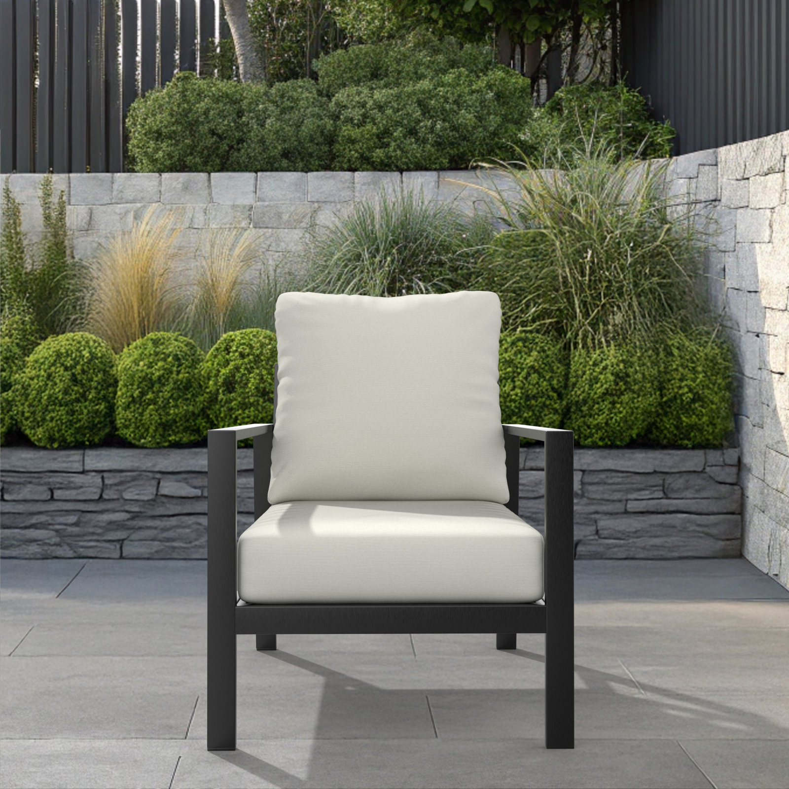 Amala 22" Sunbrella® Seat and Back Cushion, Canvas Natural Sunbrella® Canvas
