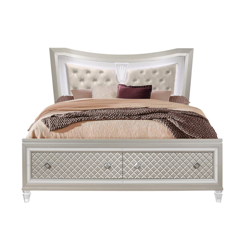 Gatica Upholstered Faux Leather Bed, King