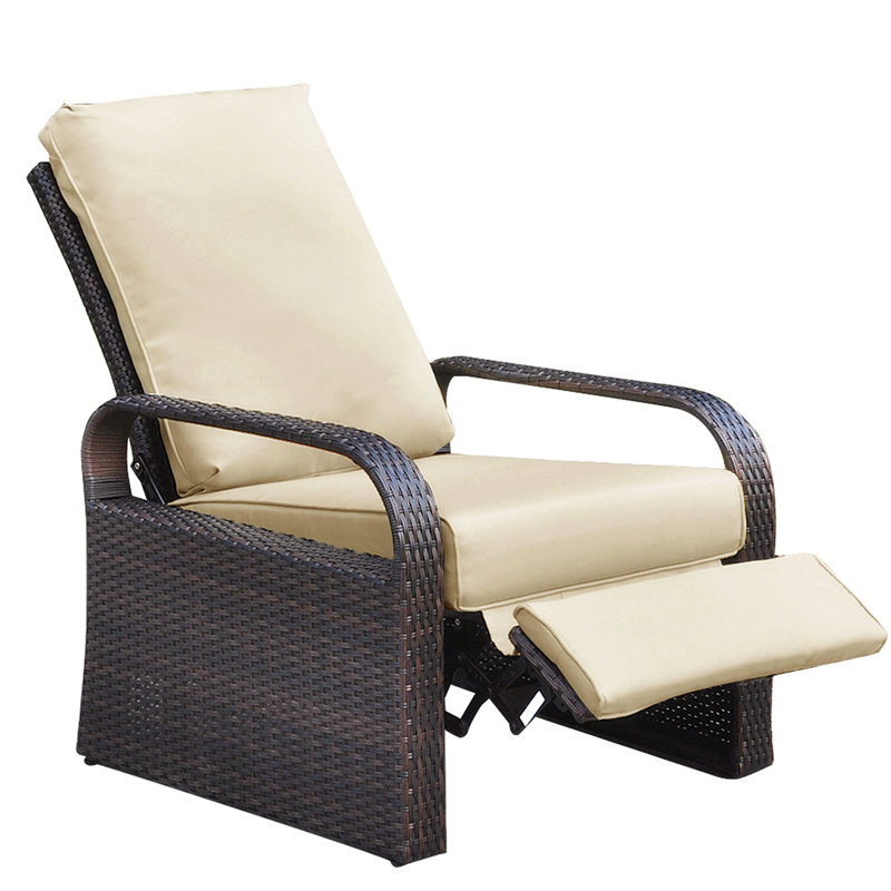 Fauteuil inclinable Luecke, Noir, Kaki