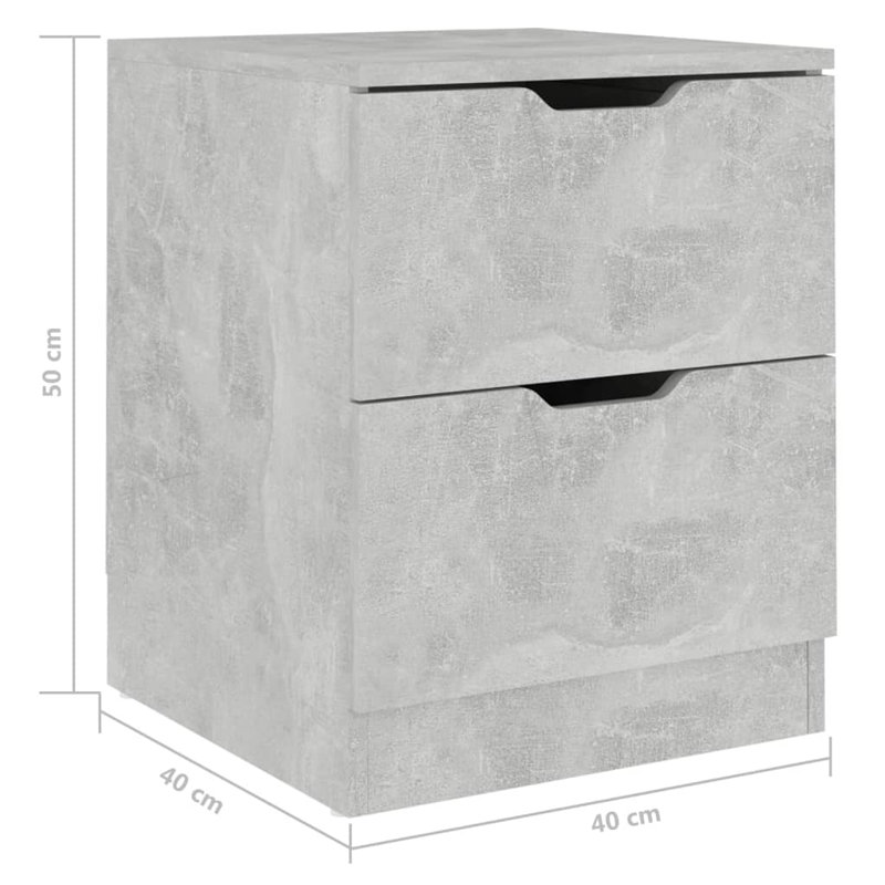 Table de bout vidaXL, Gris béton