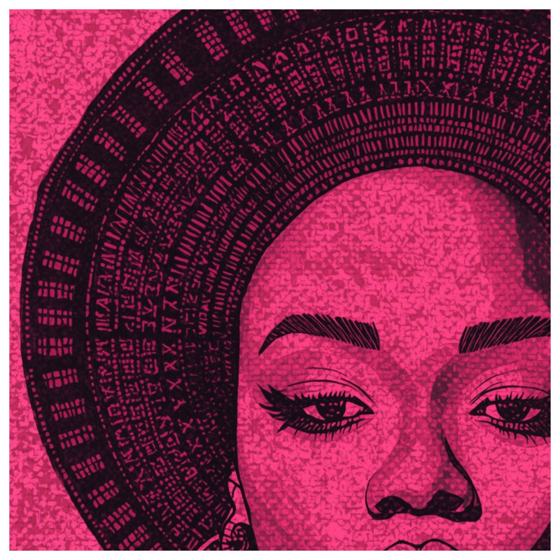 Portrait rose avec couvertures de chapeau, L 50 po x H 60 po