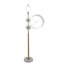 Lampe sur pied en métal Crystal Bloom - or doux, cristal transparent et marbre blanc