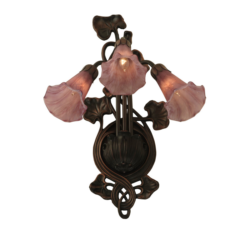 Meyda Tiffany & Stained Glass 3 - Light Armed Sconce, Lavender