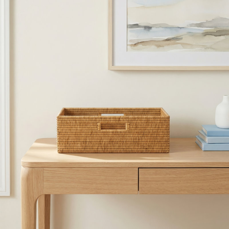 Birch Lane™ Claydon Decorative Basket, Honey Brown