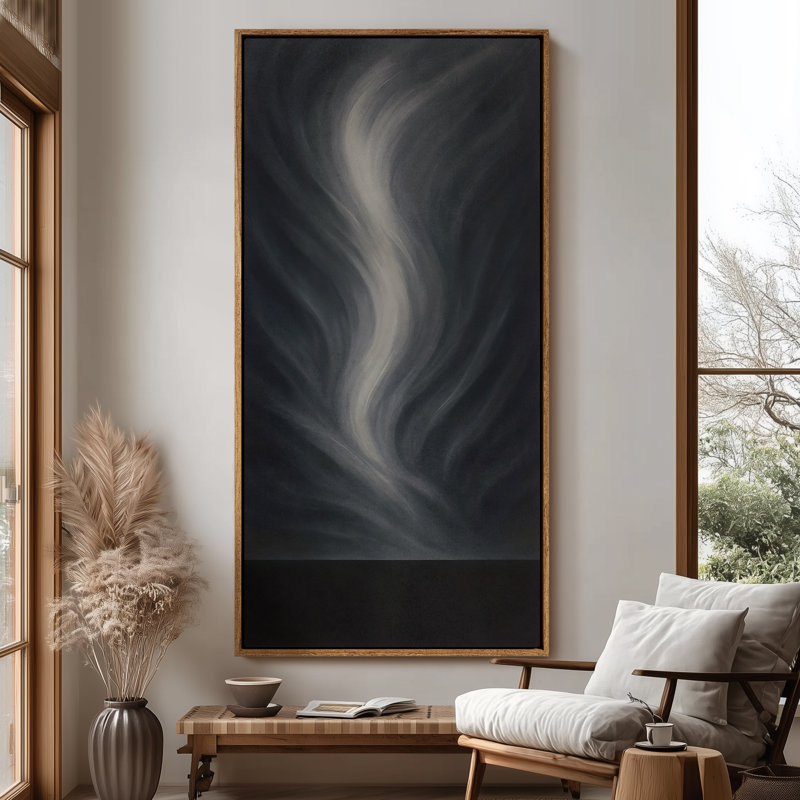 Très grand art mural rétro encadré pour art classique, Naturel, H 60 po x l 30 po