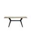 Table de salle à manger moderne en chêne, 71,3 po x 35,4 po x 29,5 po | 100% panneau de particules enduit de mélamine, épaisseur: 0,6 pouce | Design industriel élégant pour la maison et la cuisine, durable et facile à nettoyer, finition brune élégante