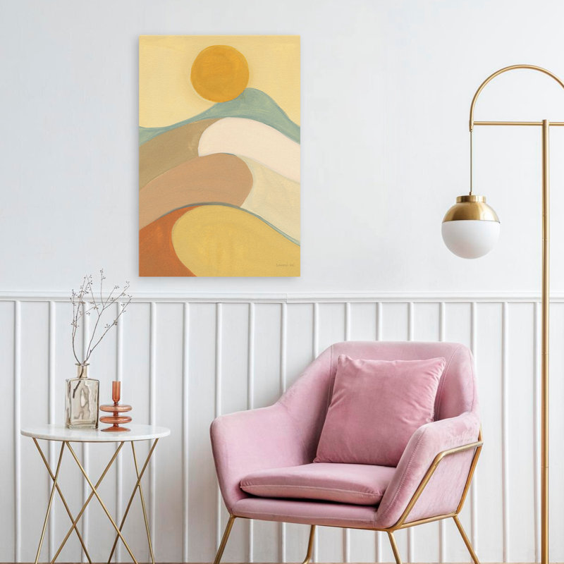 Art abstrait et mirage brun I, H 24 po x l 16 po