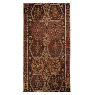 Rug & Kilim One-of-a-kind Hand-knotted 1930s Kilim Beige/brown 5'7" X 10'4" Wool Area Rug In Brown;beige
