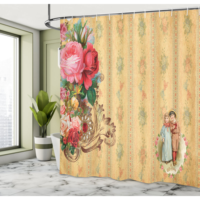 Shower Curtain with Hooks Included, 84"H x 69"W