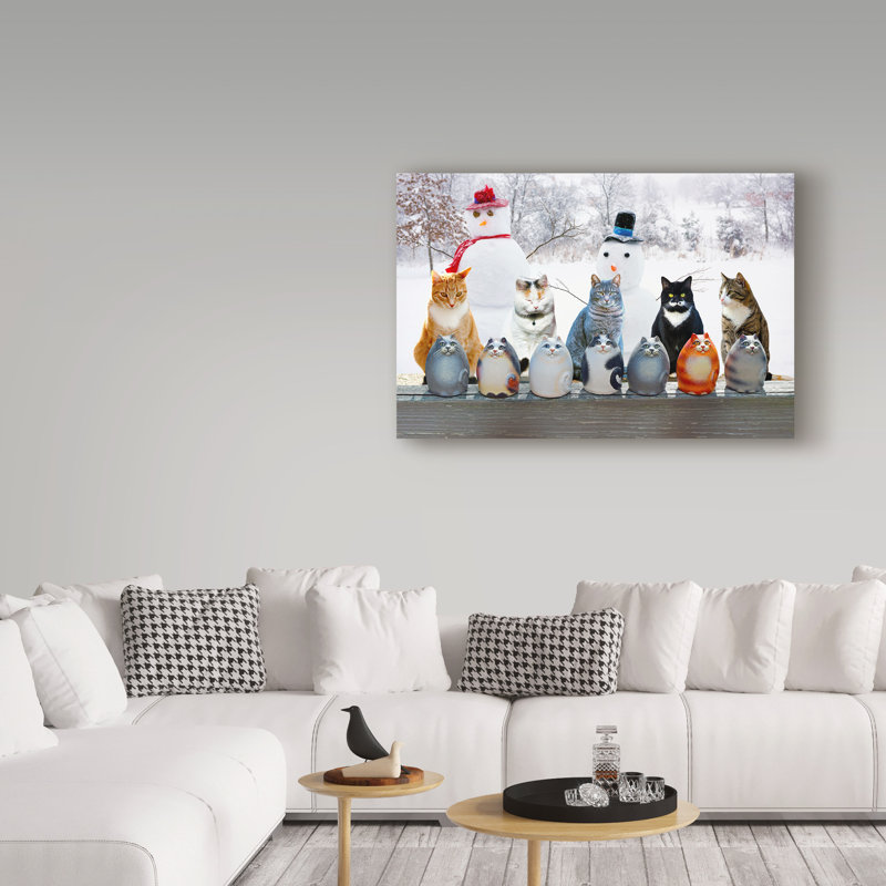 «Cats N Jars» par Ata Alishahi - Impression sur toile, H 16 po x l 24 po x P 2 po