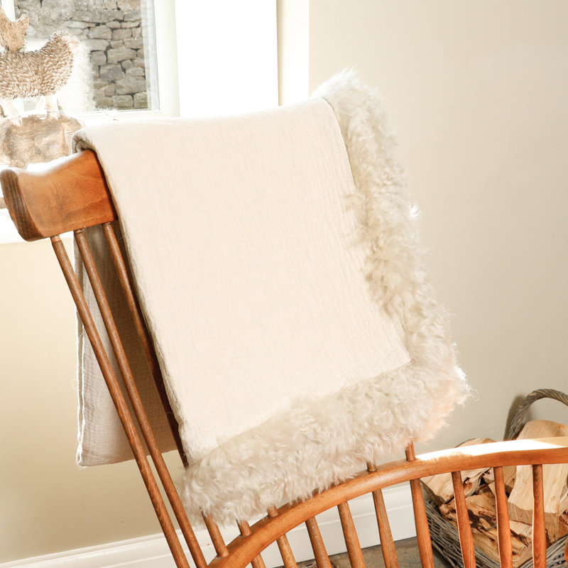 Hazina Throw Blanket, Cream, W50 x L50cm