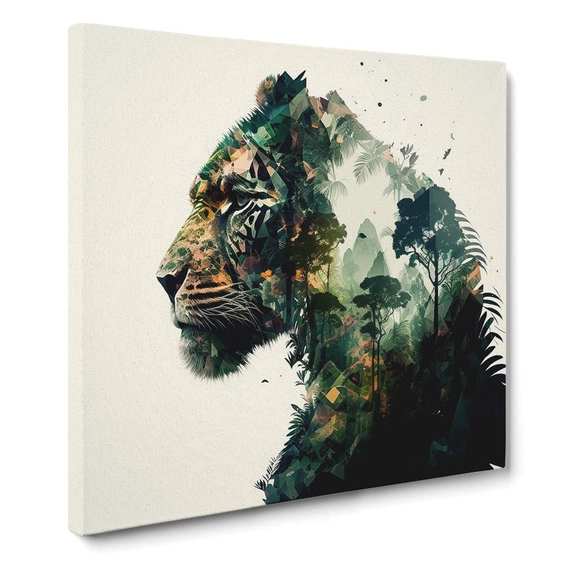 Jungle Double Exposure - Wrapped Canvas