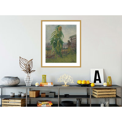 «Allotment with Sunflower» par Vincent van Gogh, impression giclée sur cadre