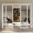 80" White Prefinished Mirrored Closet Sliding Door with Hardware Kit-110455445
