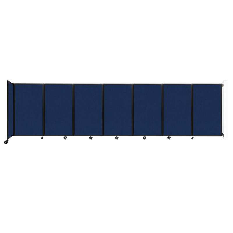 11 - Cloison pliante à panneaux, 7, Bleu marine, H 60 po x l 234 po x P 12 po